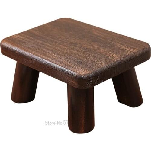 Solid Wood Small Bench Home Stool Living Room Stool Shoe Changing Stool Low Stool Coffee Table Stool Child Stool Square Stool St