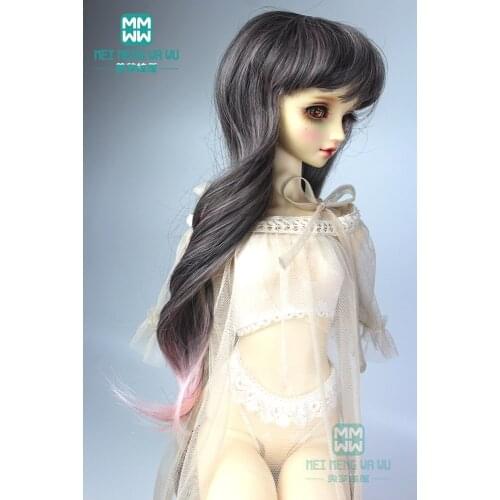Soot powder large wave curls hair for 1/3 1/4 1/6 BJD/SD doll accessories wigs