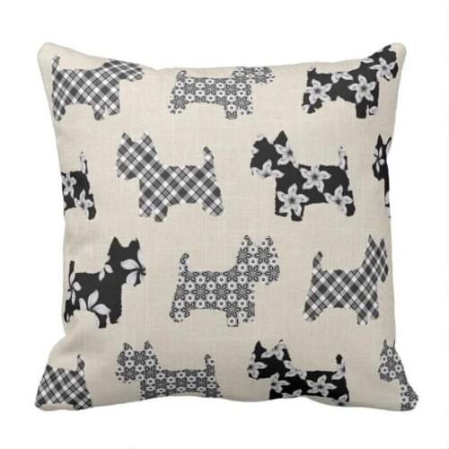 Westies Throw Pillow case
