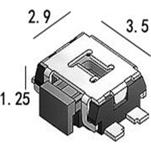 Switch SOFNG TS-1821 Size is 2.9mm*3.5mm*1.25mm 12VDC 50mA Side button switch new and original 50pcs/lot