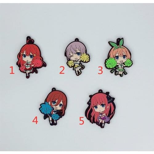 The Quintessential Quintuplets rubber keychain Key Ring Race Straps cosplay