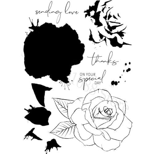 ROSE Transparent Silicone Stamp/Seal for DIY scrapbooking/photo album Decorative clear stamp A1051