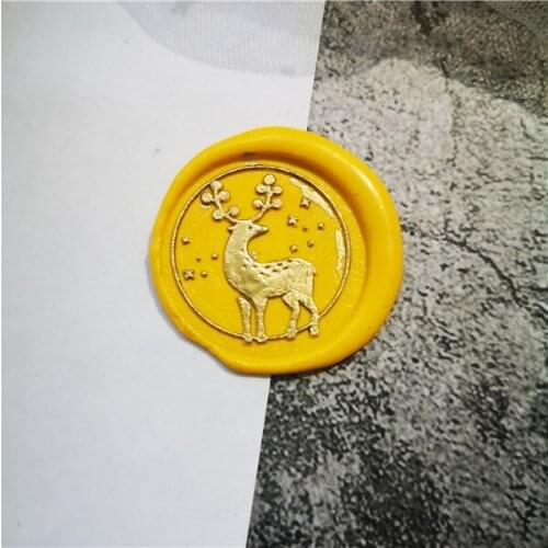Sika deer wax stamp Snow deer seal stamp Christmas Wood Stamp Sealing Wax Seal Stamp Wedding Decorative sealing Stamp wax seals
