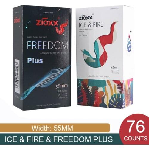 Condoms Plus Size 55mm Water-based lubricant Ice Feeling Condom Ultra Thin Large Warm Feeling penis sleeve XL for Men