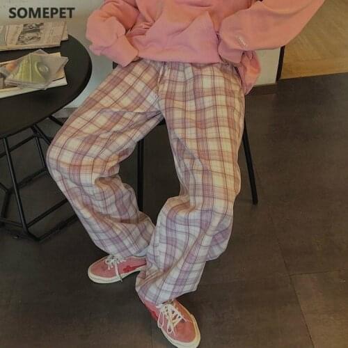 Женские брюки в клетку Somepet China At AliExpress