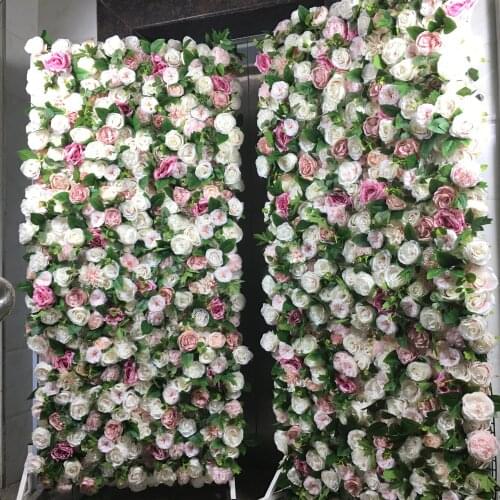 SPR wedding green leaf silk rose artificial flower invitations backdrop flower walls wedding artificial flower for home decor