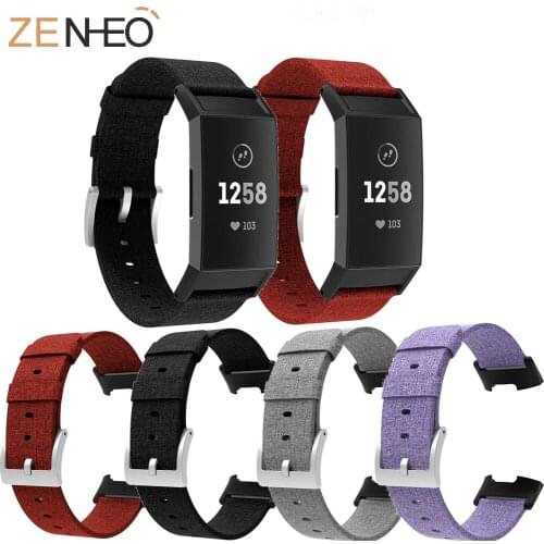 Woven Canvas Band Smart Accessory For Fitbit Charge 3 watchband Strap for Fitbit Charge 3 Replacement Fitness Smart Wristbands