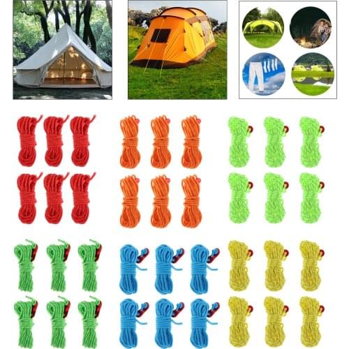 4MM Camping Tent Rope Reflective Guyline Rope Cord Paracord Fluorescent Outdoor Hiking Beach Camping Accessories