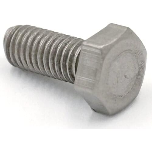 10pcs M6x1.0 Thread Length 55/60/65/70/75/80/85/90/95/100/110mm TA2 GR2 Ti Titanium Hex Head Screw Bolts Anti Acid Corrosion