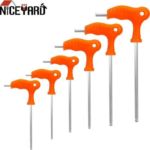 NICEYARD T Handle Spanner Inner Hexagon Wrench 2.5mm 3mm 4mm 5mm 6mm 8mm High-carbon Steel Allen Hex key allen wrench Hand Tool