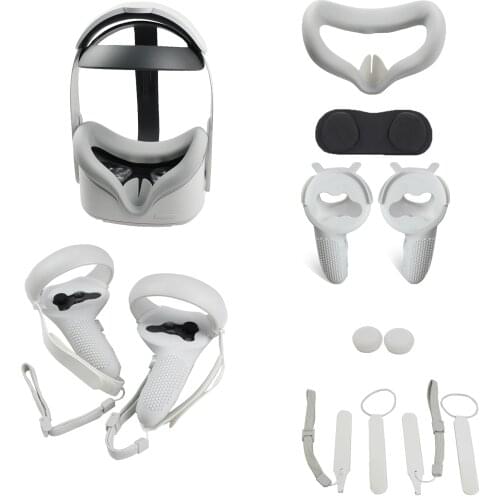 6Pcs/Set Gaming Helmet Eye Face Mask Cover For Oculus Quest 2 VR Glasses Headset Handle Protective Cover For Quest2 Accessories