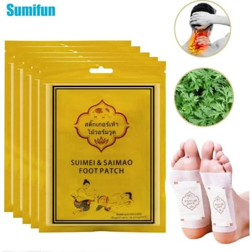 10Pcs Thailand Detox Foot Patch Heel Pain Relief Patch Herbal Calcaneal Spur Rapid Foot Care Plaster Cleansing Body Toxins