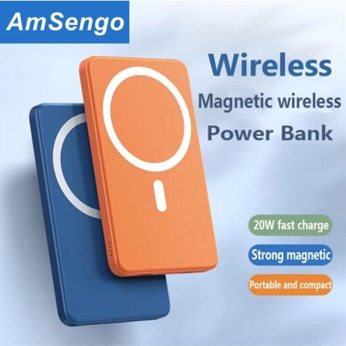 10000mAh For Magsafe For iPhone 12 12pro max 12mini Battery Pack Magnetic 15W Fast Wireless Power Bank Chargers External Battery