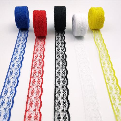 22mmX10 Yards Rice Word Unilateral Embroidered Lace Non-elastic Trim Ribbon Handmade DIY Clothes Hat Home Decoration Supplies
