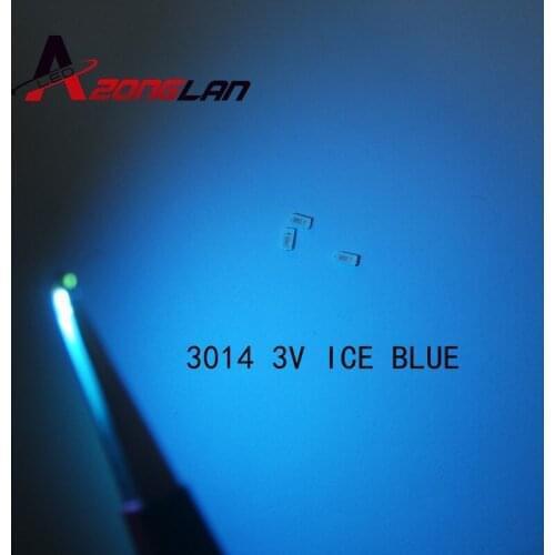 3014 SMD LED 4000PCS/LOT Chip ice blue Ultra Bright 0.1W 8-10LM 30mA 3V Surface Mount Chip Light Emitting Diode Lamp SMD Bead