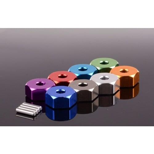 4pcs 12mm Wheel Hex + Pin (2x10) 18016 / 180016 For HSP 94180 Redcat Everest-10 HIMOTO Racing 1/10 OFF-ROAD CRAWLER TRUCK
