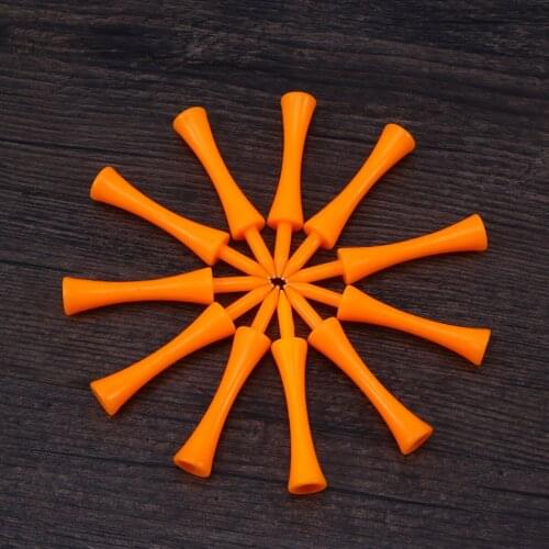 50pcs 70mm Tees Step Down Golf Tees Plastic Golf Tee Large Castle Tees for all Over Sized Drivers Golf Accessories Orange