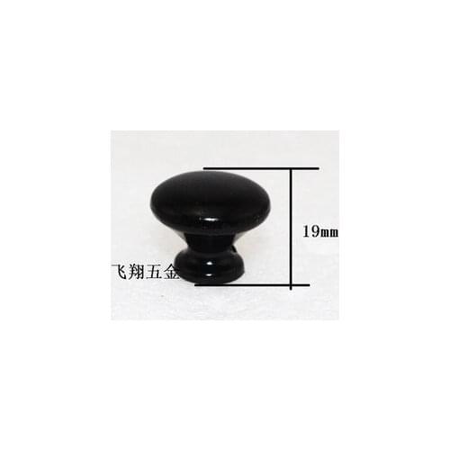 A01 Hardware accessories 25MM round doorknob small zinc alloy handles black color