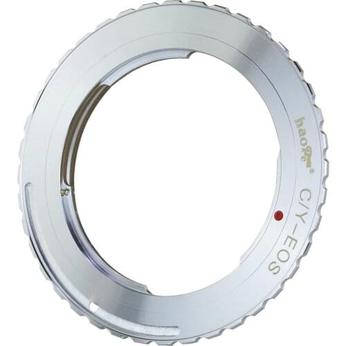 Haoge Lens Mount Adapter for Contax / Yashica C/Y CY mount Lens to Canon EOS EF EF-S Mount Camera Silver