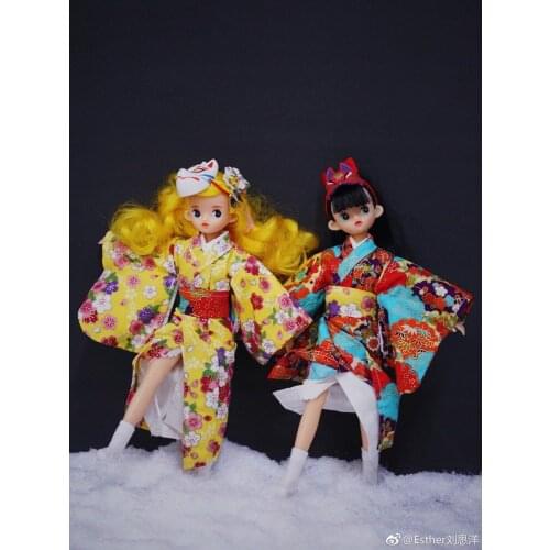 OB11 blyth 1/6 1/8 1/4 1/3 BJD clothes accessories ancient costume Japanese kimono yukata for BJD/SD Strong uncle doll C0436