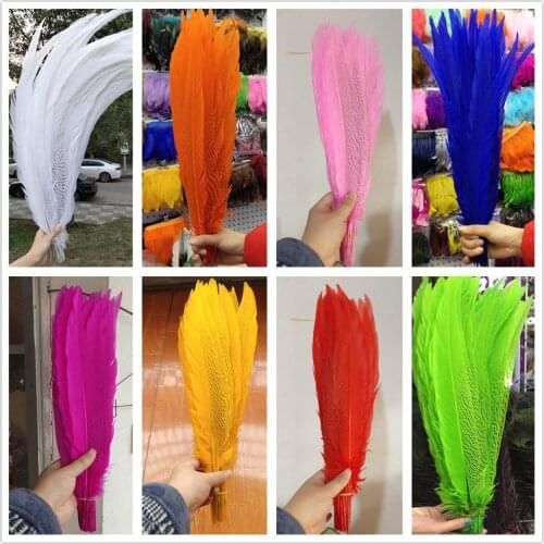 More Colors Wholesale 20/50/100pcs Silver Pheasant Feathers 60-65cm/24-26inch DIY Jewelry Stage Performances Decoration