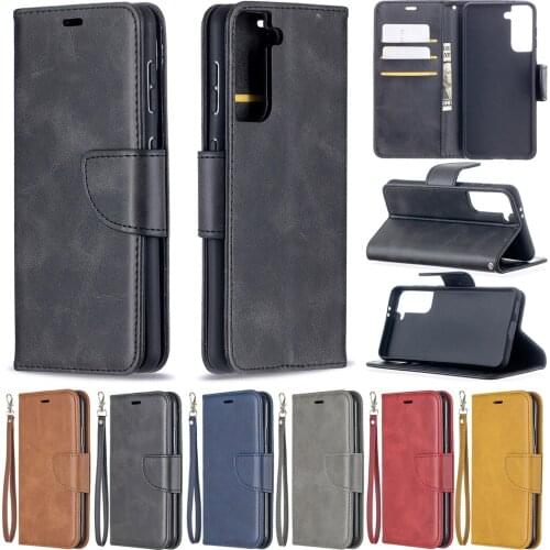 Pure Color PU Leather Wallet Phone Case For Samsung A12 A21 A21S A32 A42 A52 A72 S8 S9 S10 J4 J6 Plus 2018 Funda Cover Cases