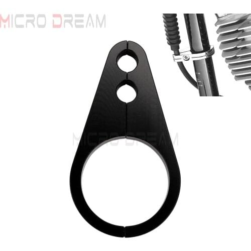 Motorcycle Bike Black Brake Clutch Cable Wire Holder Clamp Clip Universal 1-1/4" (32mm) Bar For Yamaha Harley Cafe Racer Bobbers