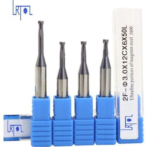 HRC60 2Flutes 3 4*6*50mm Carbide deep long neck milling cutter,flat end mill tools cutter drill bits