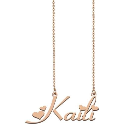 Kaili Name Necklace , Custom Name Necklace for Women Girls Best Friends Birthday Wedding Christmas Mother Days Gift
