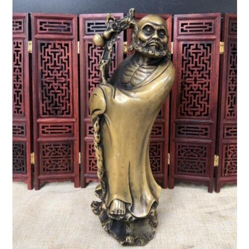 China archaize brass DARUMA Patriarch crafts statue