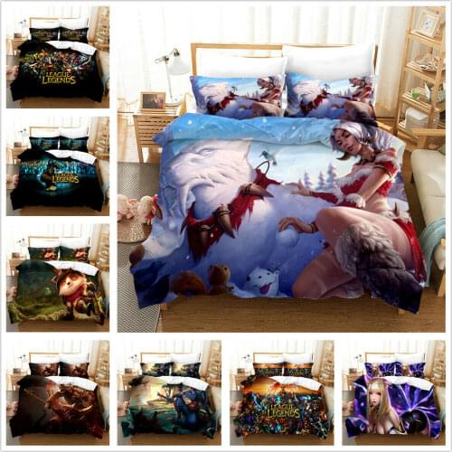 LEAGUE of LEGENDS Home Textile Pillow Case 3D Bed Linen Duvet Covers Comforter Bedding Sets Bed Set Home Decor Bedding