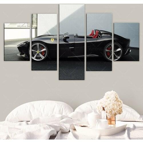 Monza SP2 Super Car 5 Piece Canvas Print Wall Art Decor HD Home Pictures poster No Framed Paintings Living Room 5 panel