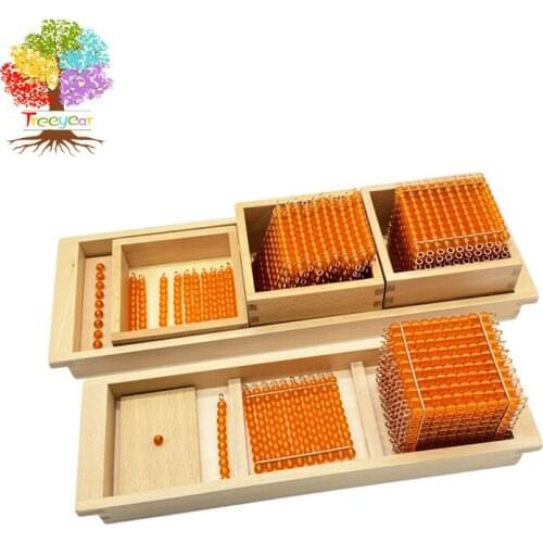 Montessori Large Number Learning Toy Montessori Math Big Number Toys Homeschool Place Value Learn 1-9999 Gift for Children