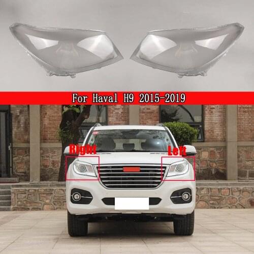 Front Car Protective Headlight Glass Lens Cover Shade Shell Auto Transparent Light Housing Lamp For Haval H9 2015-2019
