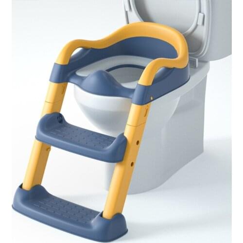 Portable Folding Infant Toddler Toilet Chair Kids Children Potty Training Seat with Adjustable Step Stools Ladder Urinal