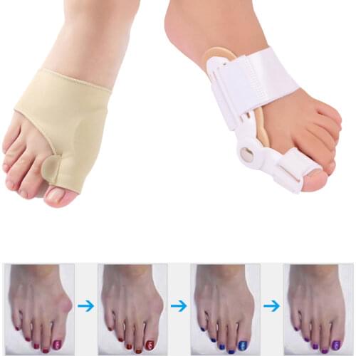 Toe Separator Hallux Valgus Bunion Corrector Orthotics Feet Bone Thumb Adjuster Correction Pedicure Sock Straightener