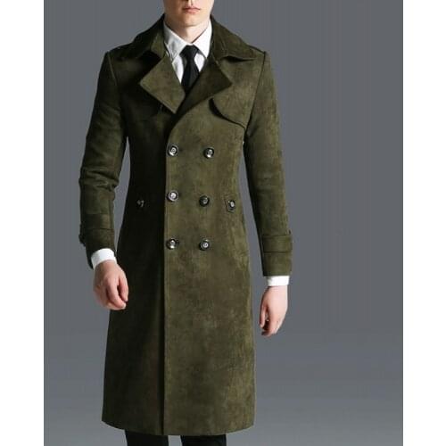 YueYueAngel Men's Long Trench Coats
