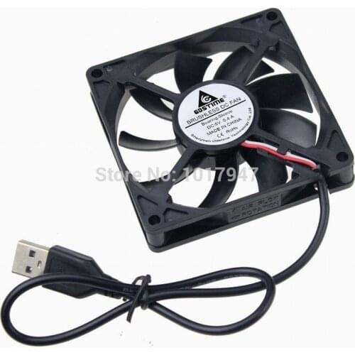 1Pieces Gdstime 5V USB 8cm 80mm 8015 80x80x15mm Brushless DC Cooling Cooler Fan