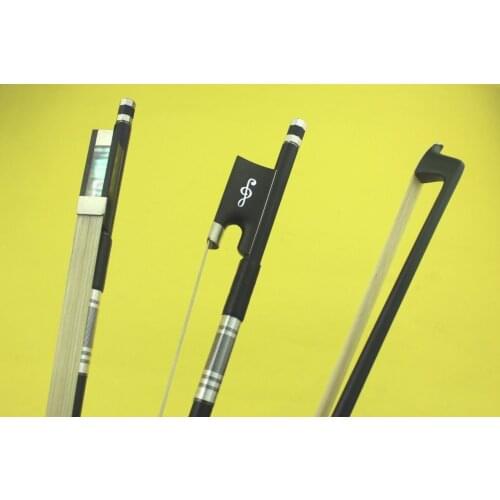 1 pc New PRO 4/4 Carbon fiber violin bow white horse hair ebony frog