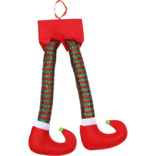 1Pc Christmas Elf Legs Ornaments Creative Decoration Funny Party Supplies