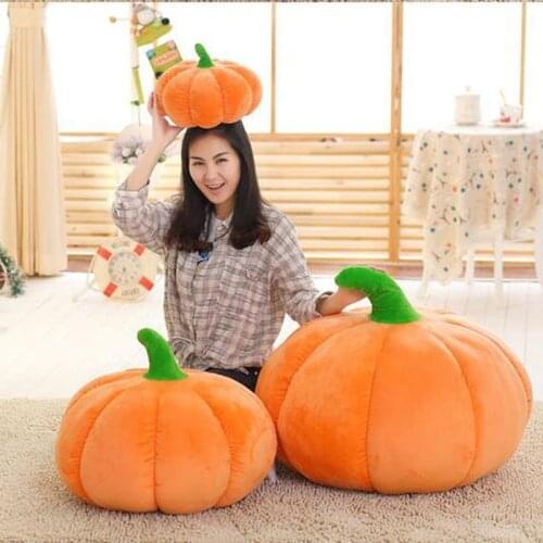 1pcs Pumpkin Halloween Soft Stuffed Plush Pillow Doll Plushie Toy Kawaii Simulation Funny Pumpkin Decorations Boy Girl Gifts Toy