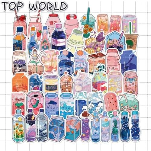 10/50Pcs/set Cartoon Drink Bottle Graffiti Sticker For Luggage Fashion Laptop Decals Phone Case Kids Suitcase Toy Helmet Mexid