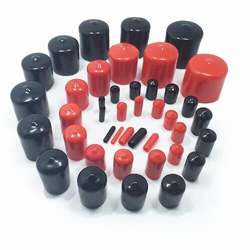 22 23 24 25 26 28 30 32 34 36mm inner Black vinyl End cap PVC rubber Cable tip pin end tip pin insert bolt pole Push-On Pliable