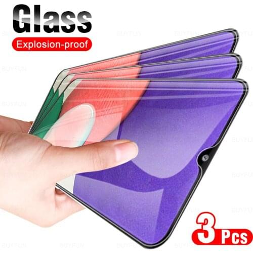 3Pcs Full Cover Protective Glass For Samsung Galaxy A22 5G Phone Glasses Screen Protector Film For Samsong Sansung A 22 22A 6.6"