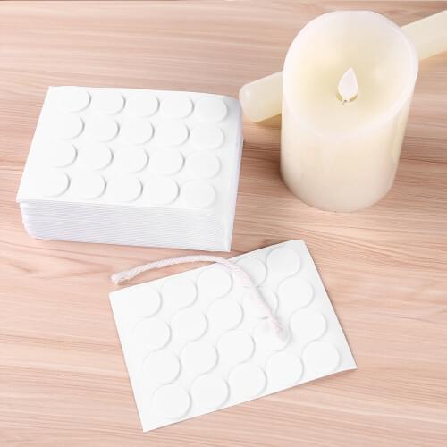 600/1000 Homemade Candle Making Crafts Candles Wicks Stickers Double-Sided Heat Resistant Foam Pasters DIY Wax Wick Fixed Tools