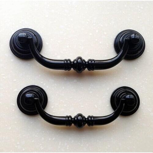 90mm shaky handles black kitchen cabinet handles pulls,black drawer dresser bedside table furniture handles pulls knobs modern