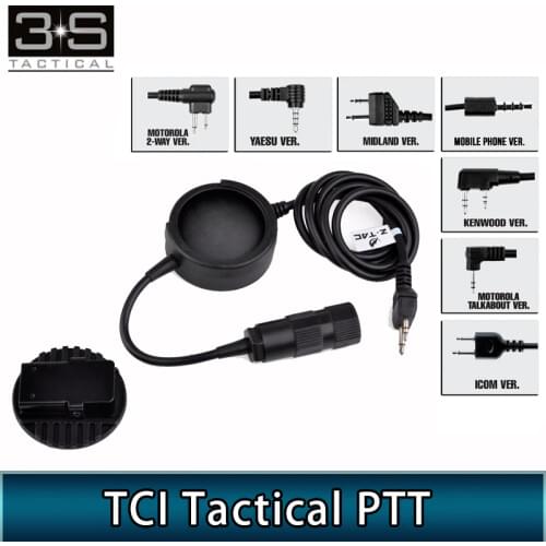 Z-TAC TCI PTT Tactical Headset Push To Talk Plug Hole Headphone For Kenwod Switch PTT