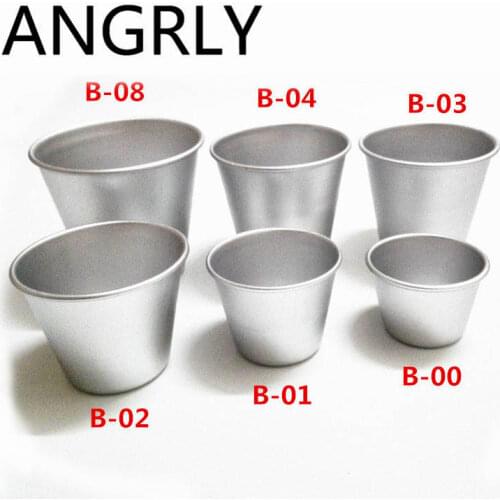 ANGRLY Stainless Steel Half Football Form Kitchen DIY Baking Western Cup Baking Cake Mould Oven Pudding Jelly Coffee Dessert