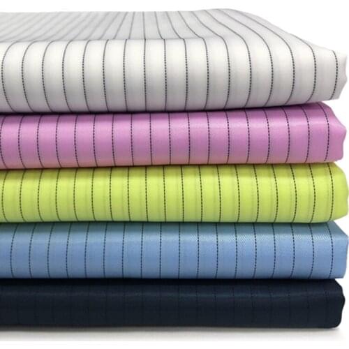 Width 59'' Antistatic Stripe Conductive Fabric By The Yard For Dustproof Clothes IT High Magnetic Industry Shielding Material