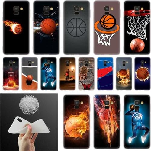 Phone Case For Samsung Galaxy A10 A20 A30 A40 A50 A51 A70 A6 A8 Plus A7 A9 2018 A3 A5 2017 Soft Cover Fiery Basketball Slam Dunk